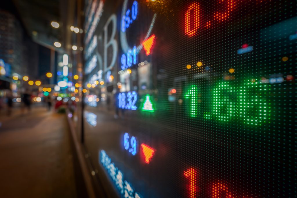 Hong Kong display stock market exchange and charts information v